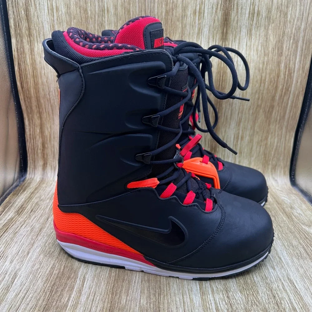Nike SB Lunarendor Snowboard Boots Men's 11 Black Infrared Lunarlon 586532-066